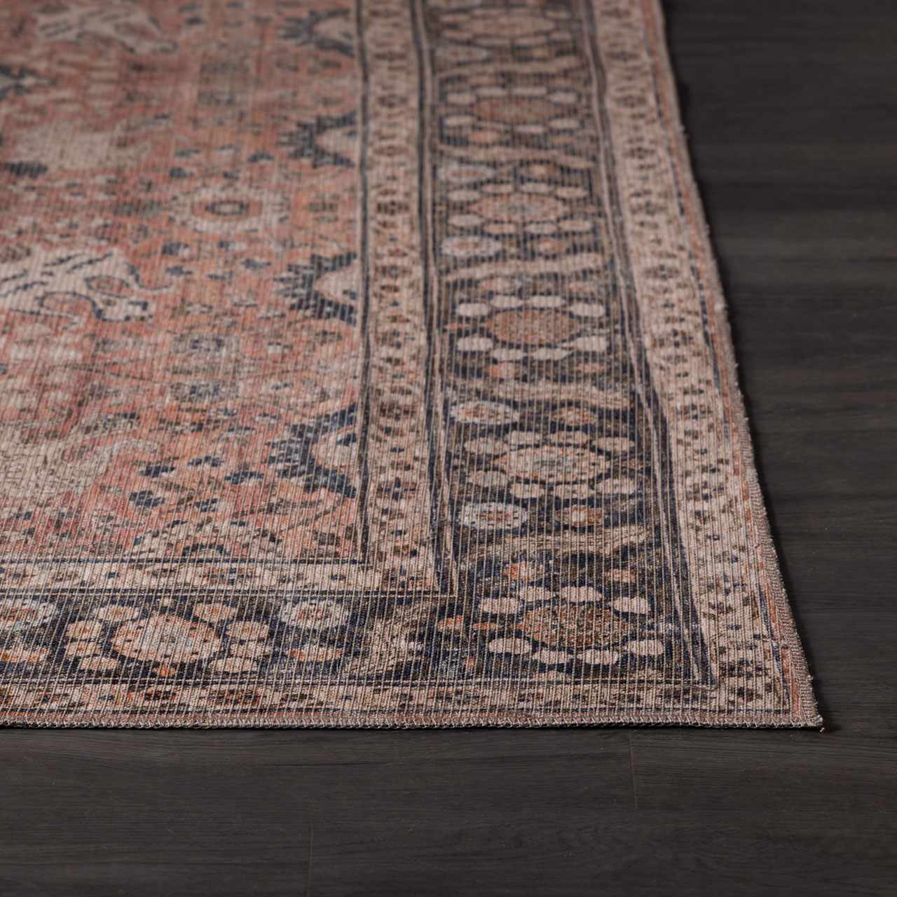 Ganyangan Red Washable Rug by Boutique Rugs