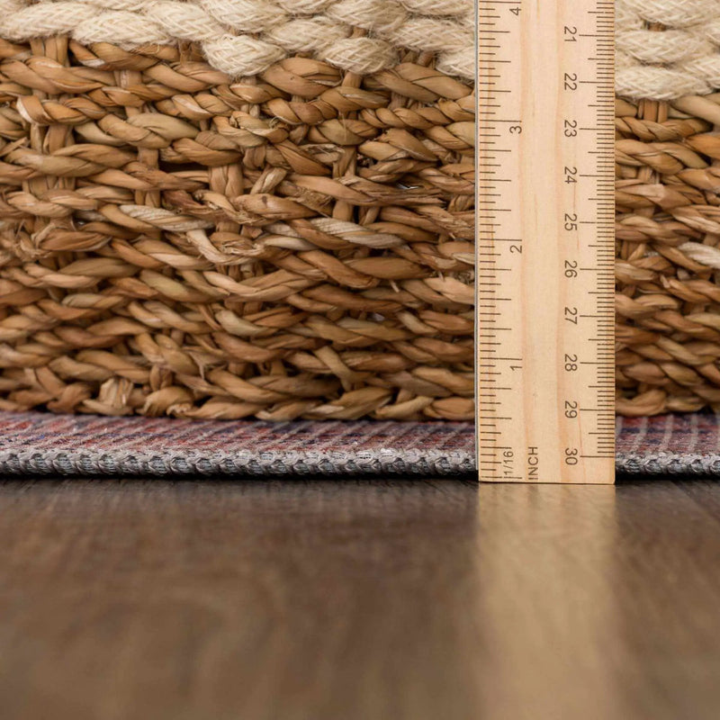 Burnt Orange Taber Medallion Washable Area Rug by Hauteloom