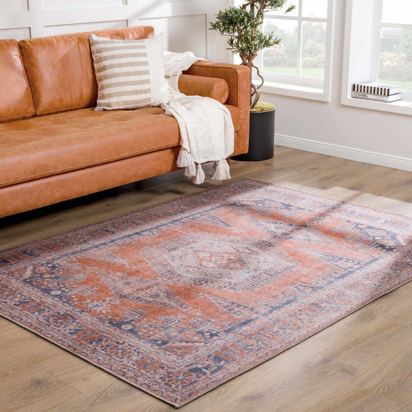 Taber Burnt Orange Persian Style Rug by Boutique Rugs