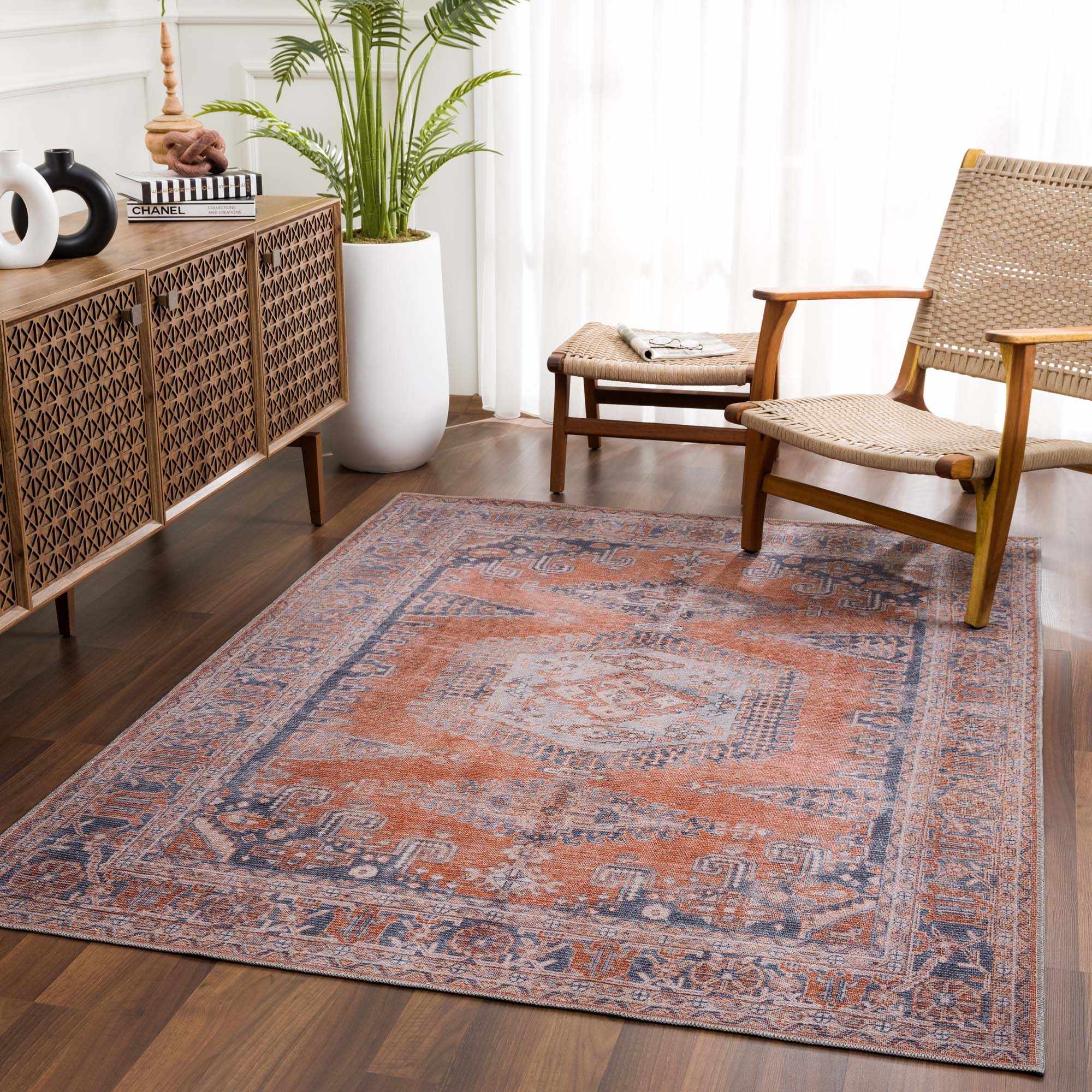 Taber Burnt Orange Persian Style Rug by Boutique Rugs