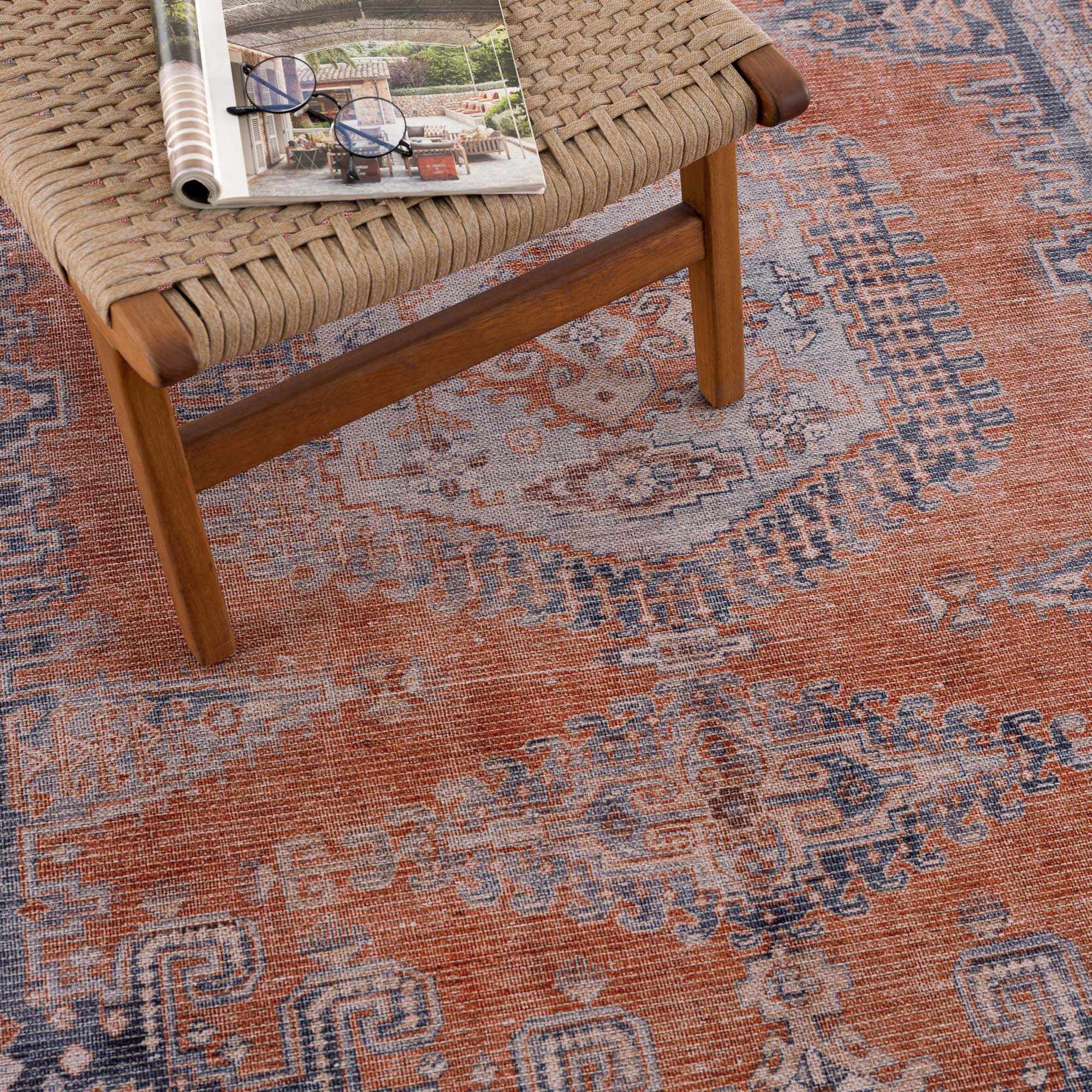 Taber Burnt Orange Persian Style Rug by Boutique Rugs