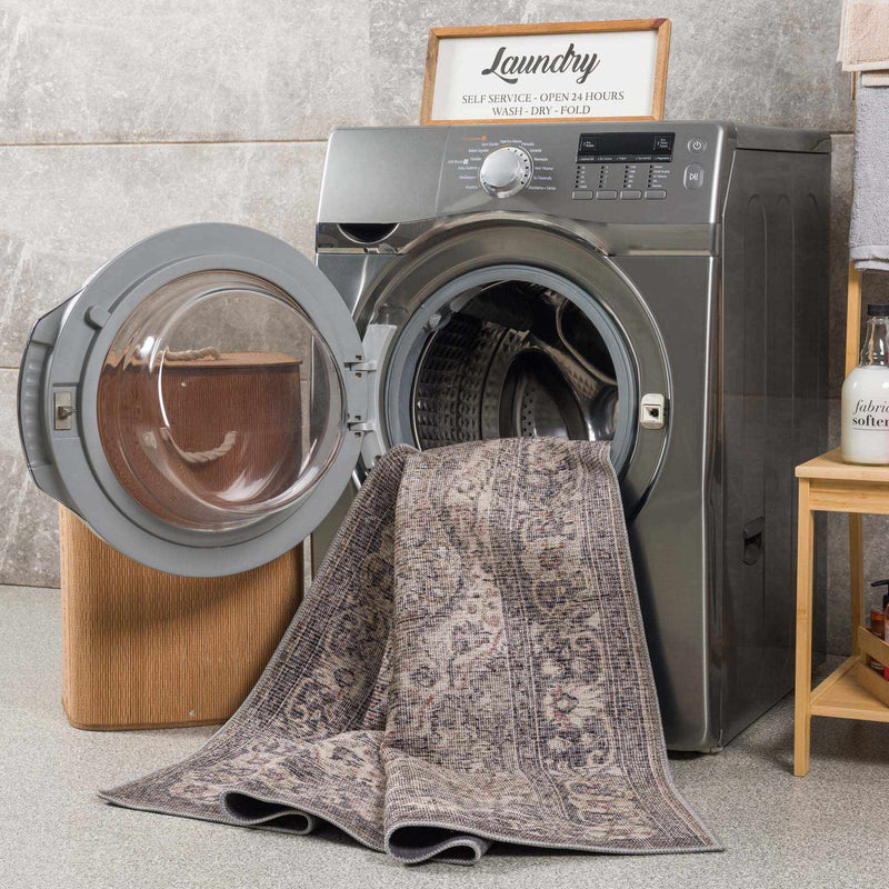 Dusty Sage Greenpoint Medallion Washable Area Rug by Hauteloom