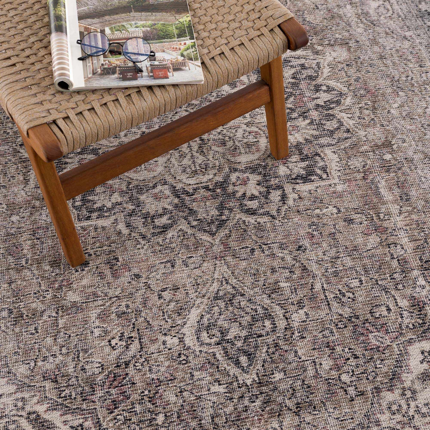 Greenpoint Dusty Blue Washable Rug by Boutique Rugs