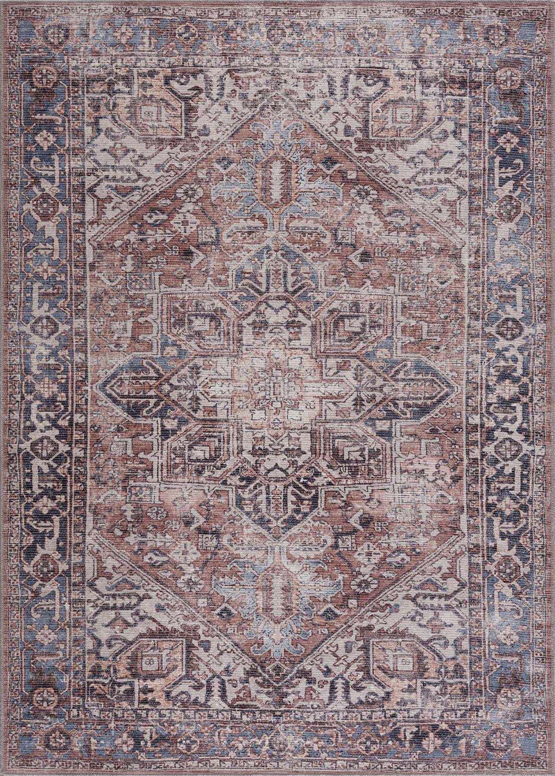 Viho Vintage Flat Pile Washable Rug - Clearance by Boutique Rugs