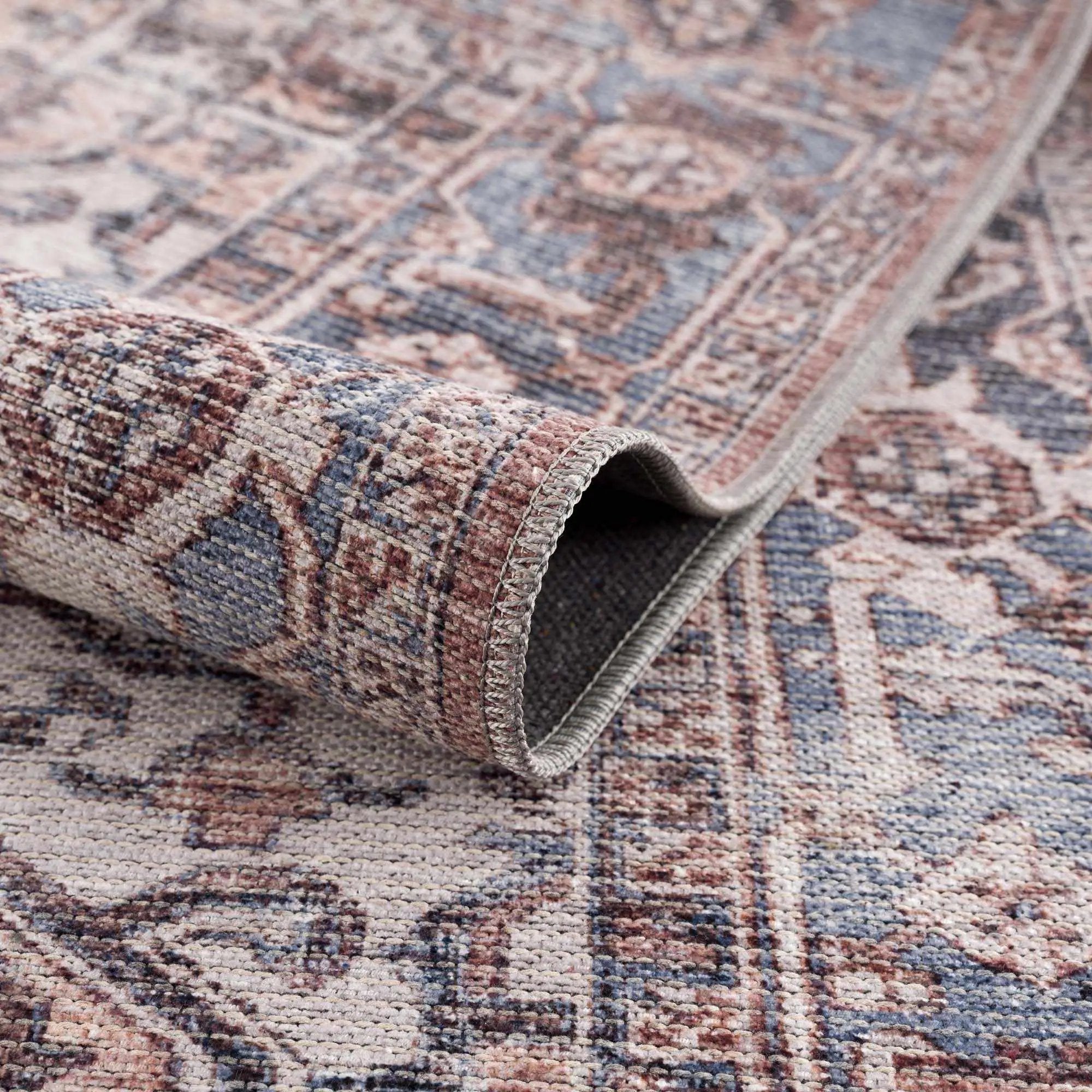 Viho Vintage Flat Pile Washable Rug - Clearance by Boutique Rugs