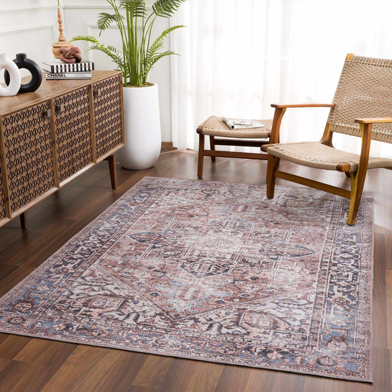 Viho Vintage Flat Pile Washable Rug - Clearance by Boutique Rugs