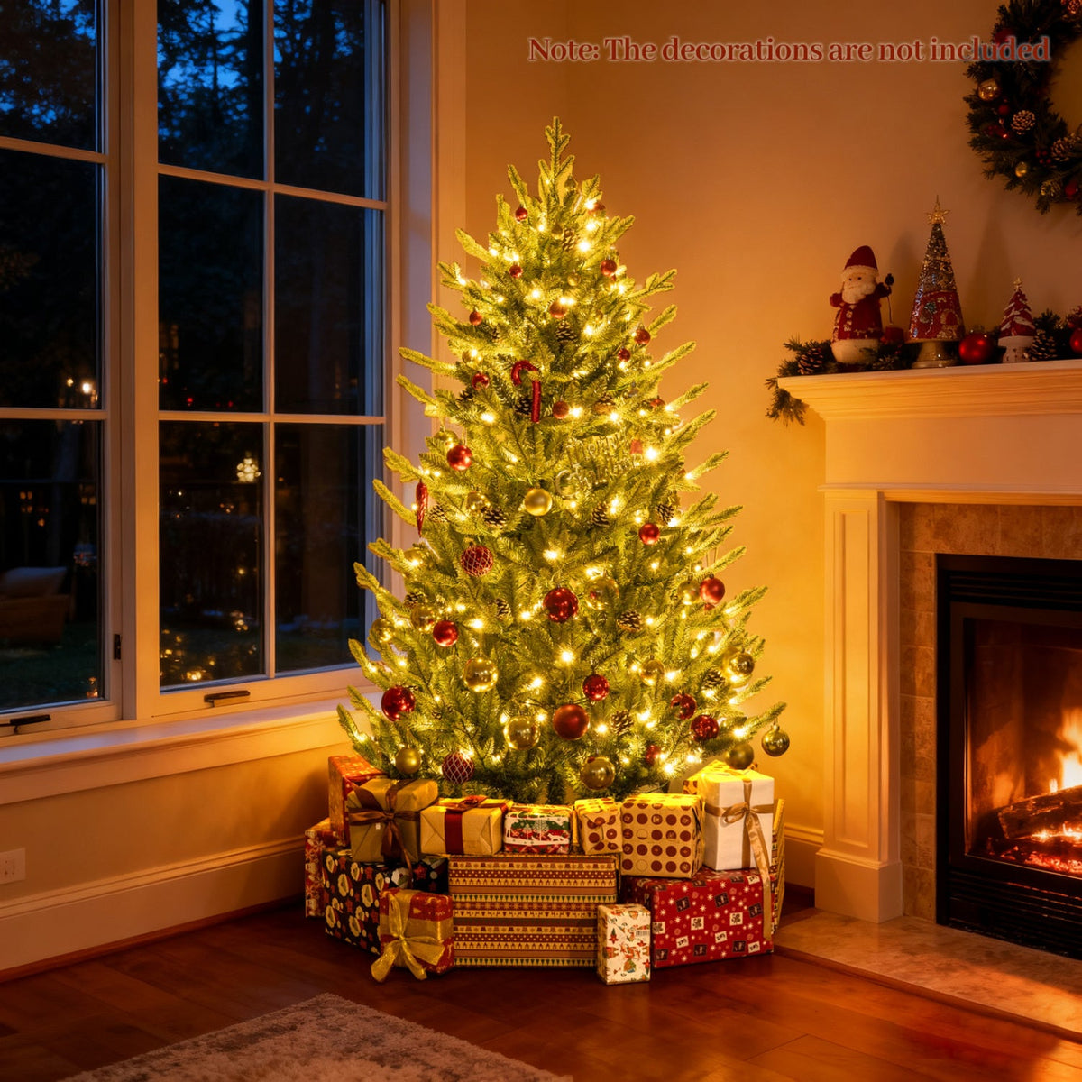 Pre-Lit Artificial Christmas Tree with Multicolored LED Lights-M, photo 10 of 10