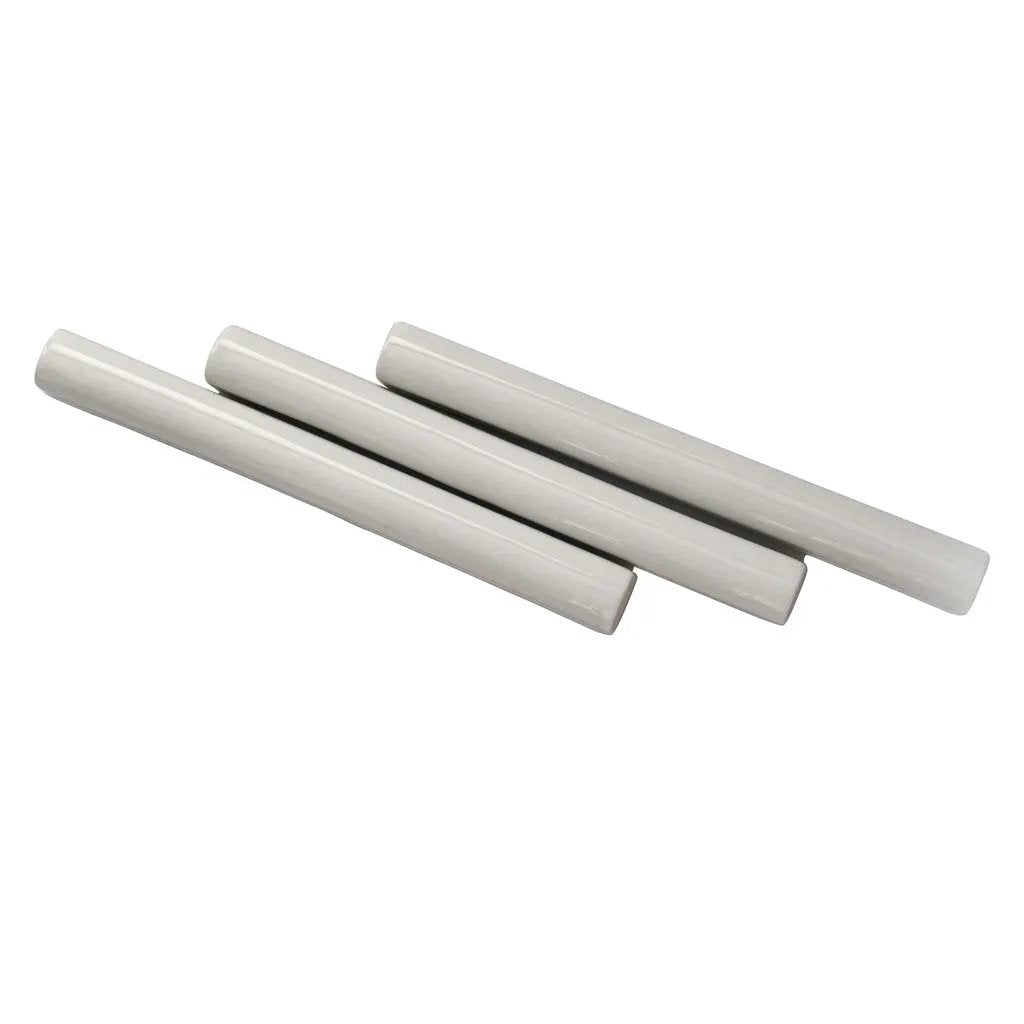 White 0.6x6 Glossy Ceramic Pencil Tile Trim (10 pack, 0.25 sq ft/case) by Apollo Tile