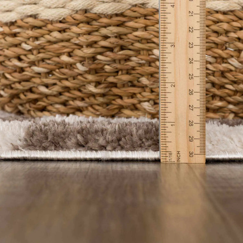 Canika Brown Washable Checkered Area Rug by Boutique Rugs