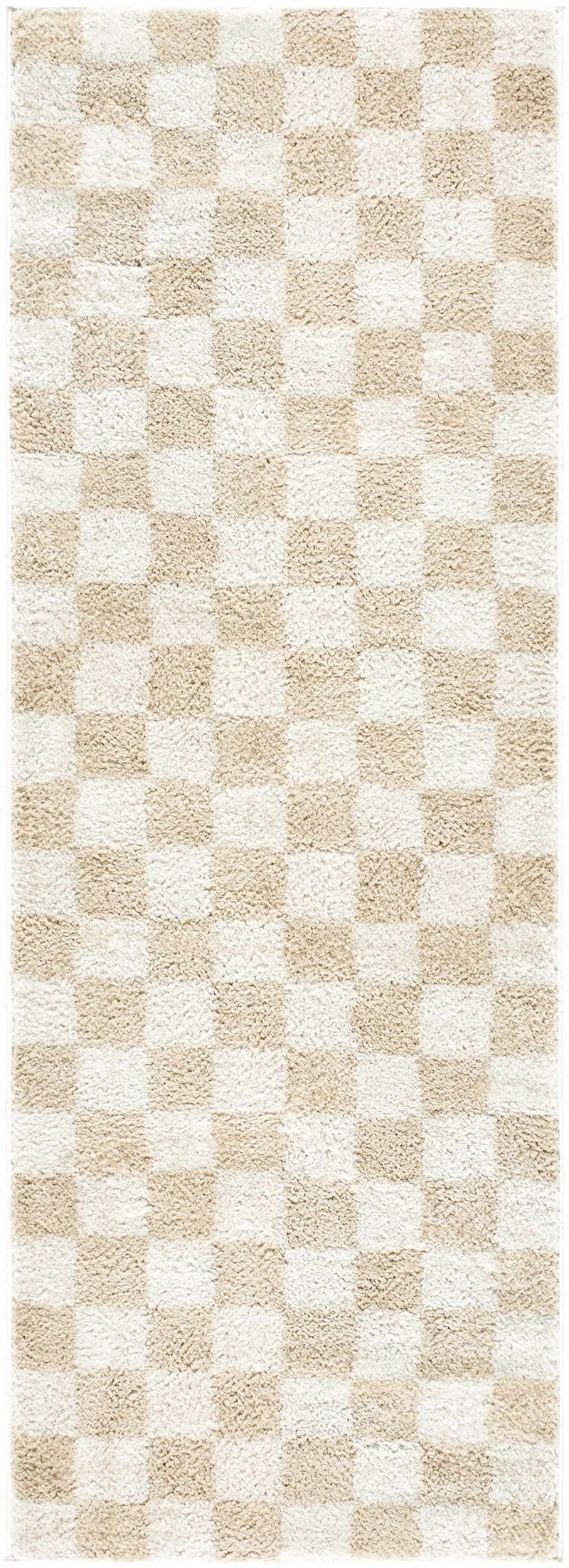 Canika Checkered Cream Washable Area Rug by Boutique Rugs
