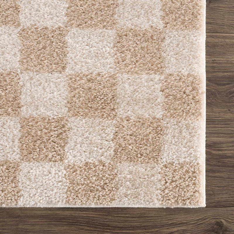 Canika Checkered Cream Washable Area Rug by Boutique Rugs