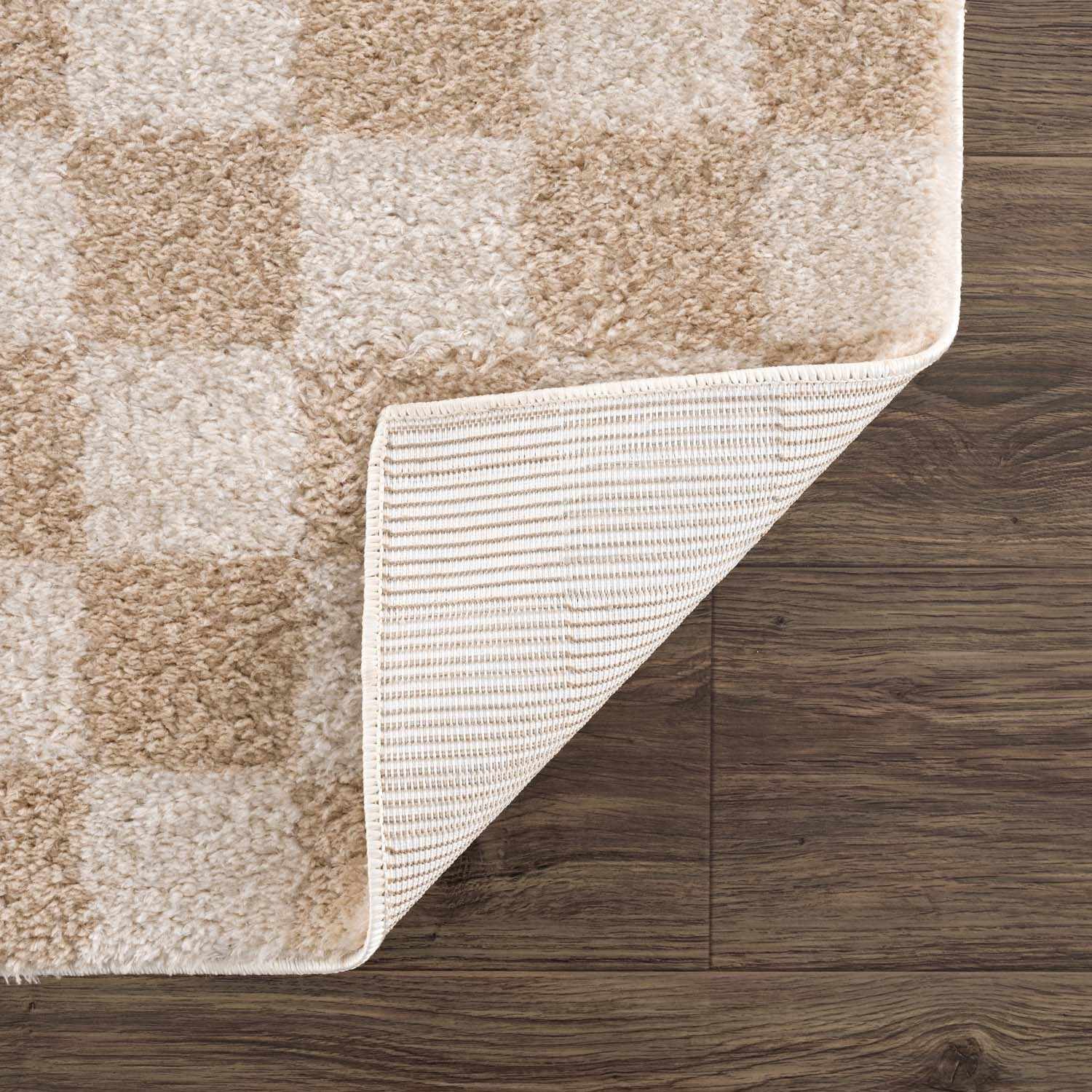 Canika Checkered Cream Washable Area Rug by Boutique Rugs