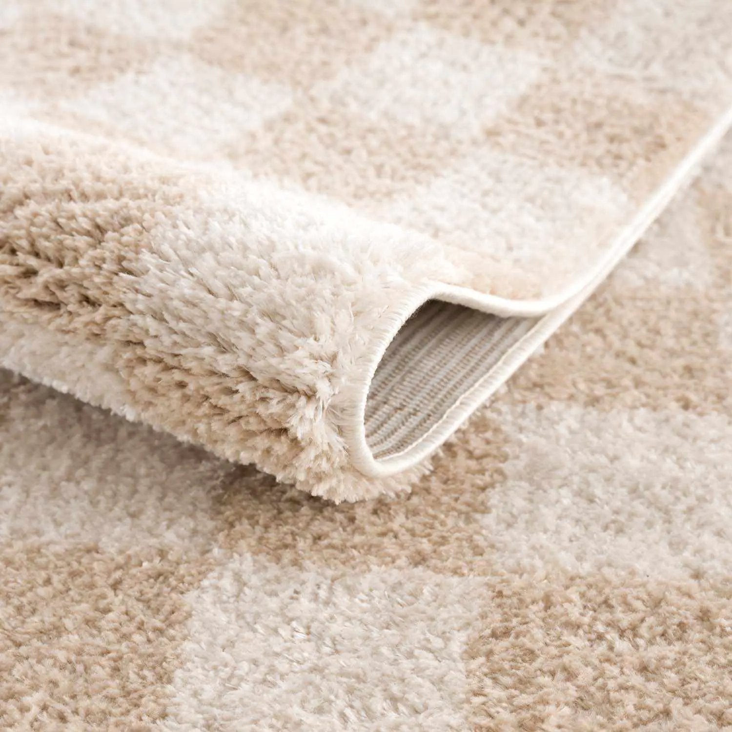 Canika Checkered Cream Washable Area Rug by Boutique Rugs