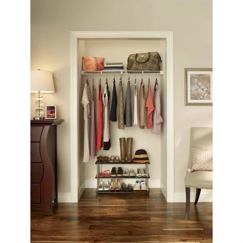Espresso 3-Shelf Modern Shoe Rack - Holds up to 12 Pair of Shoes by HomePacific