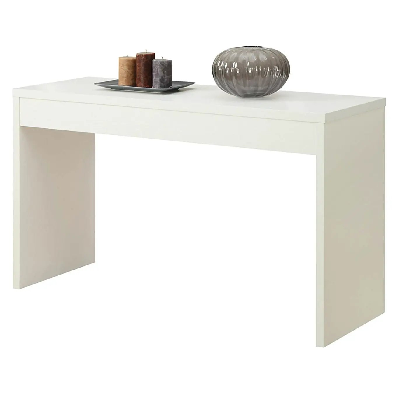 White Sofa Table Modern Entryway Living Room Console Table by HomePacific