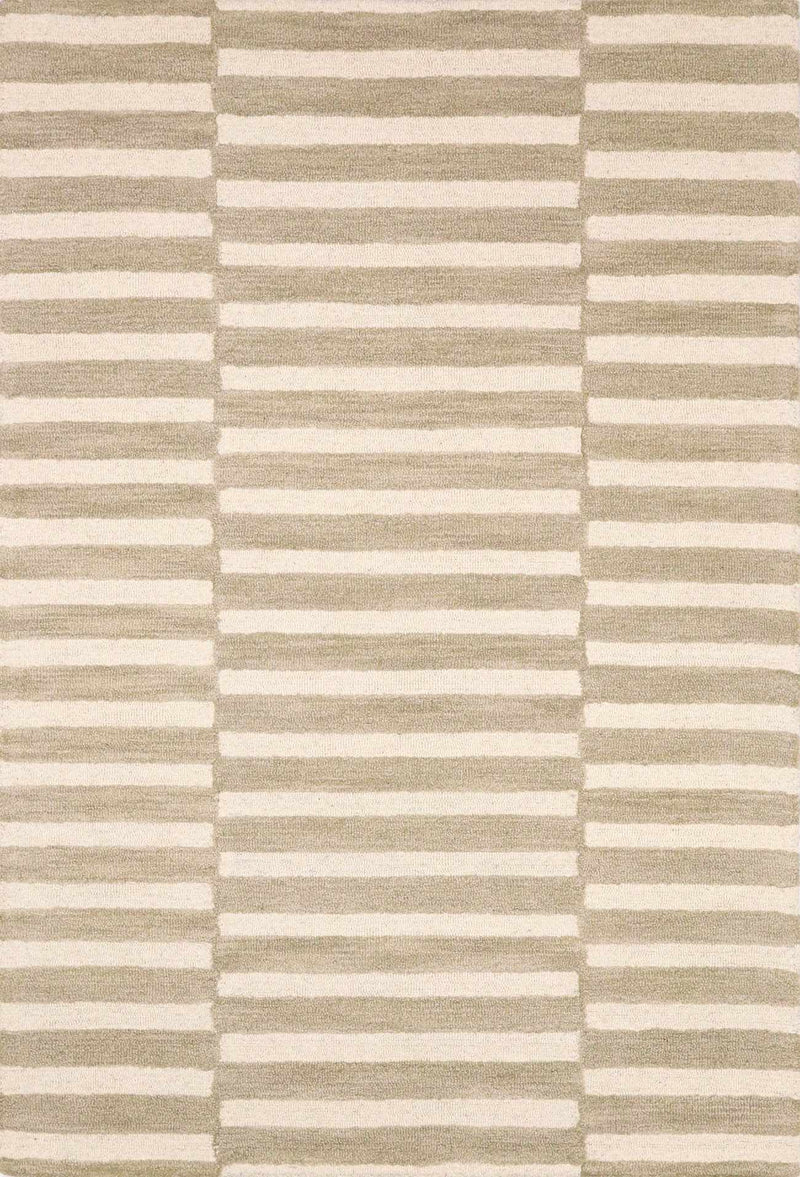 Idaho Broken-Striped Beige Area Rug by Boutique Rugs