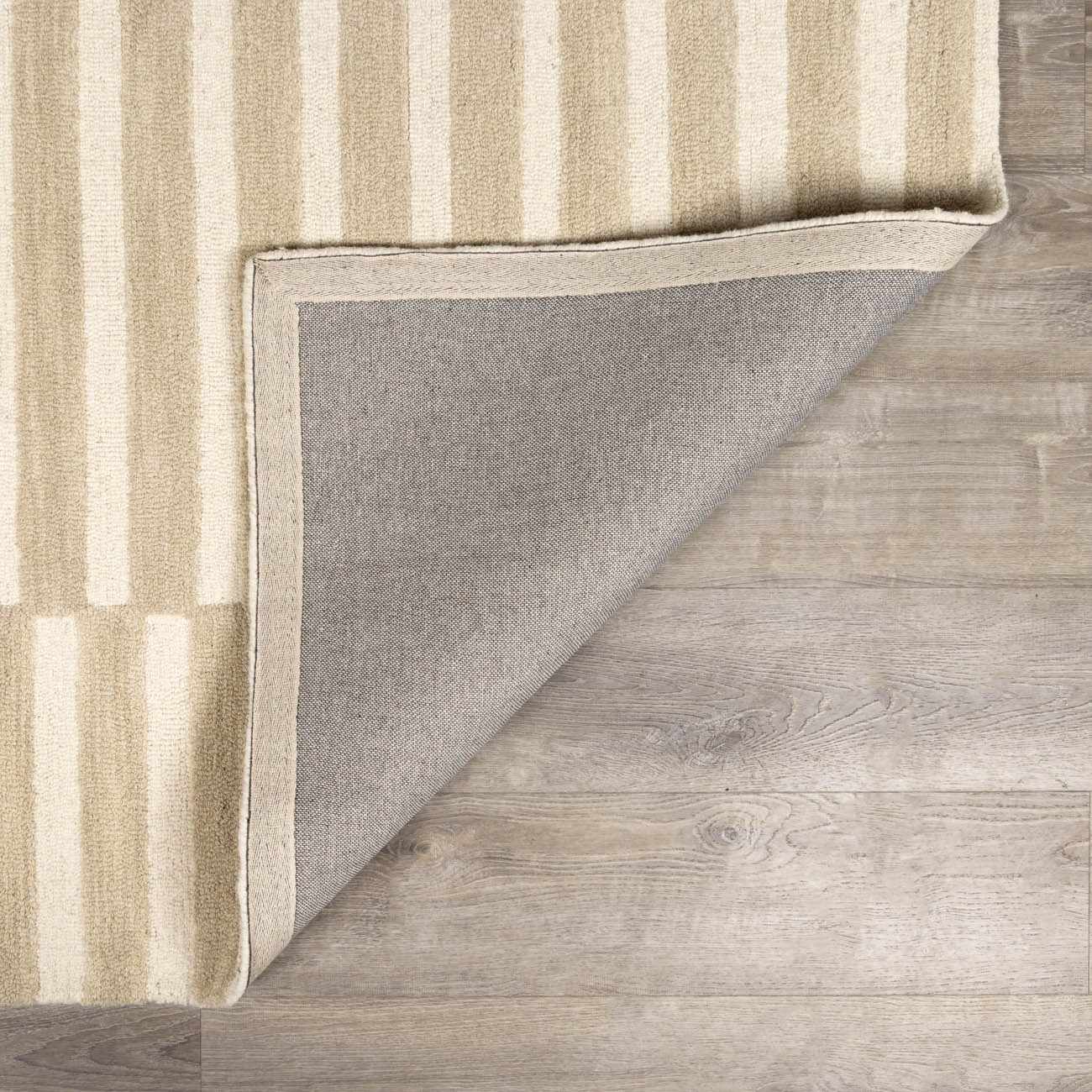 Idaho Broken-Striped Beige Area Rug by Boutique Rugs