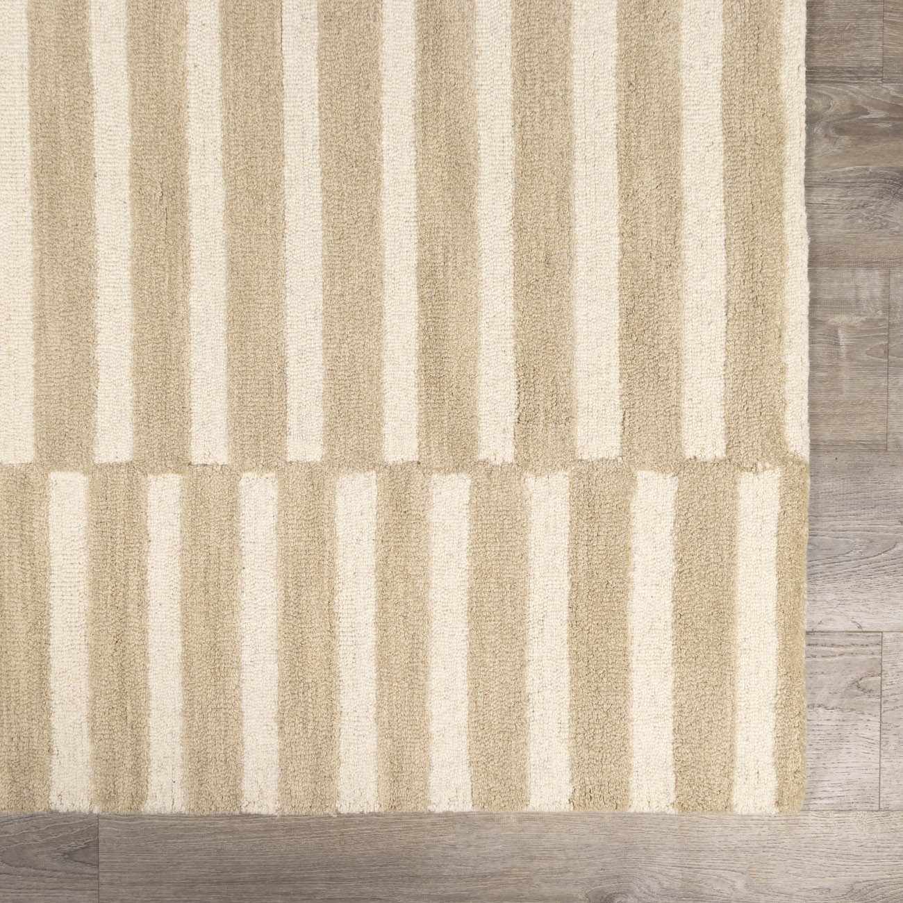 Idaho Broken-Striped Beige Area Rug by Boutique Rugs