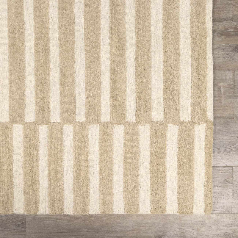 Idaho Broken-Striped Beige Area Rug by Boutique Rugs