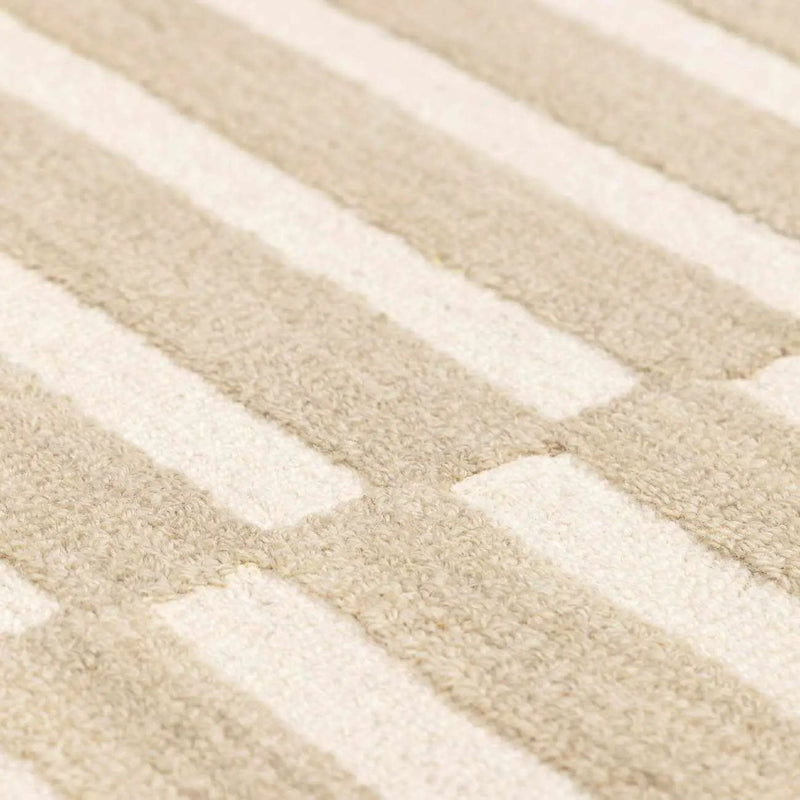 Idaho Broken-Striped Beige Area Rug by Boutique Rugs