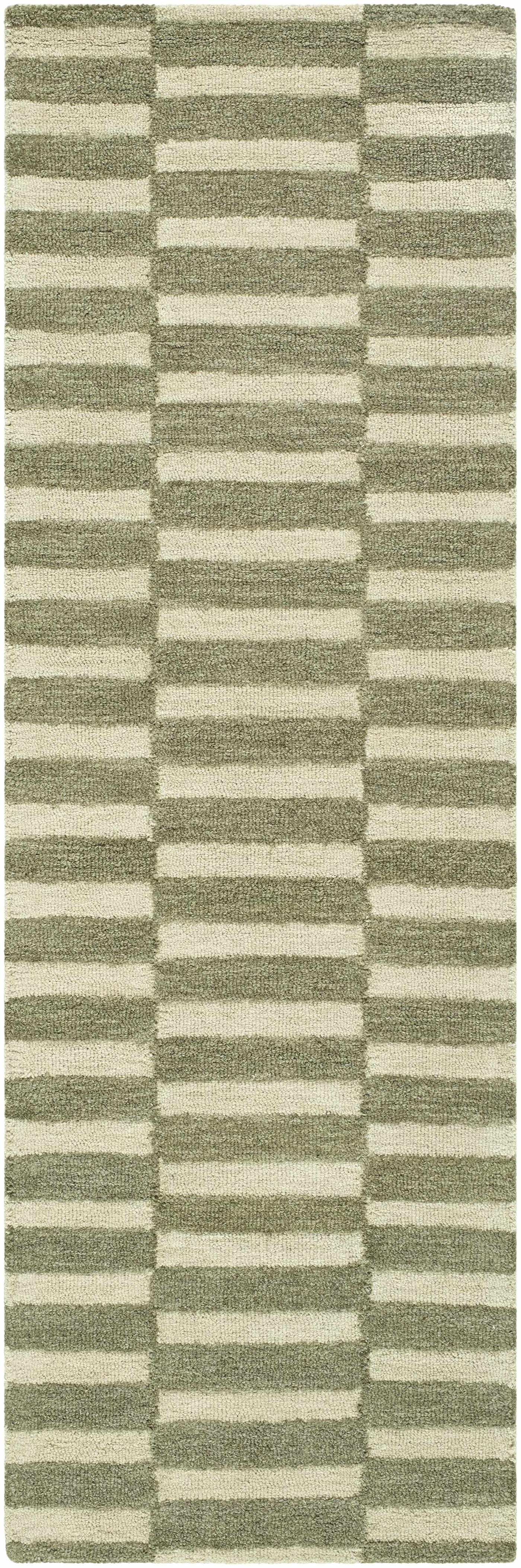 Idaho Broken-Striped Green Area Rug by Boutique Rugs
