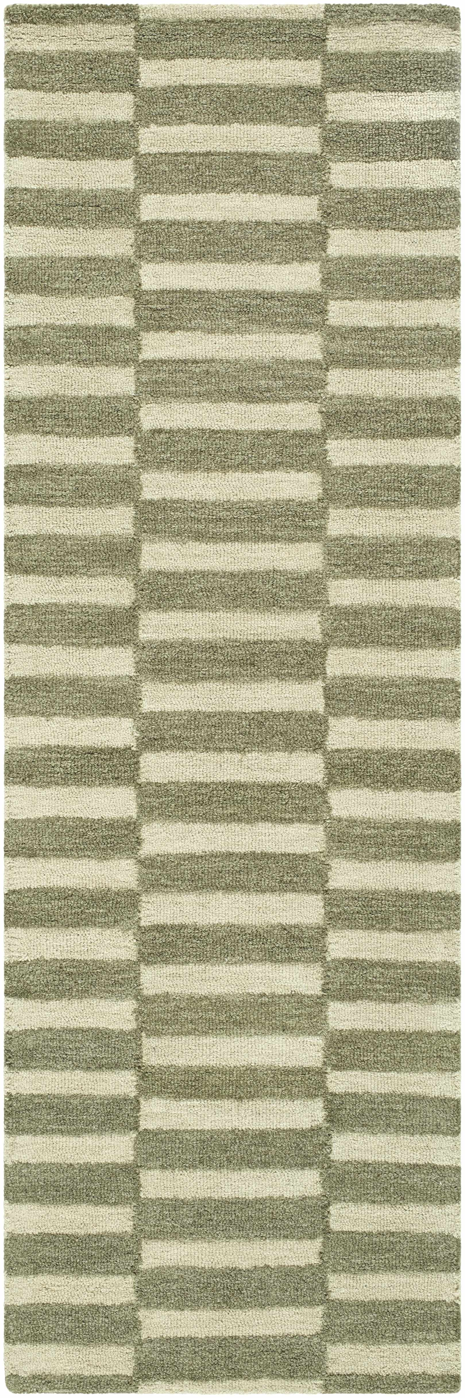 Idaho Broken-Striped Green Area Rug by Boutique Rugs