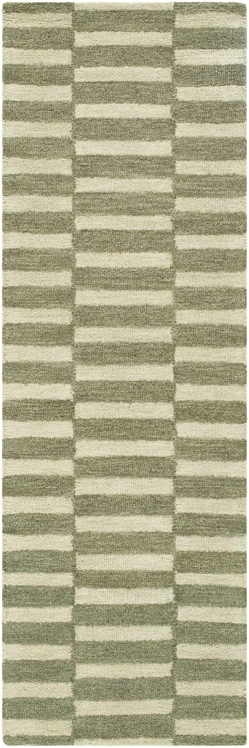 Idaho Broken-Striped Green Area Rug by Boutique Rugs