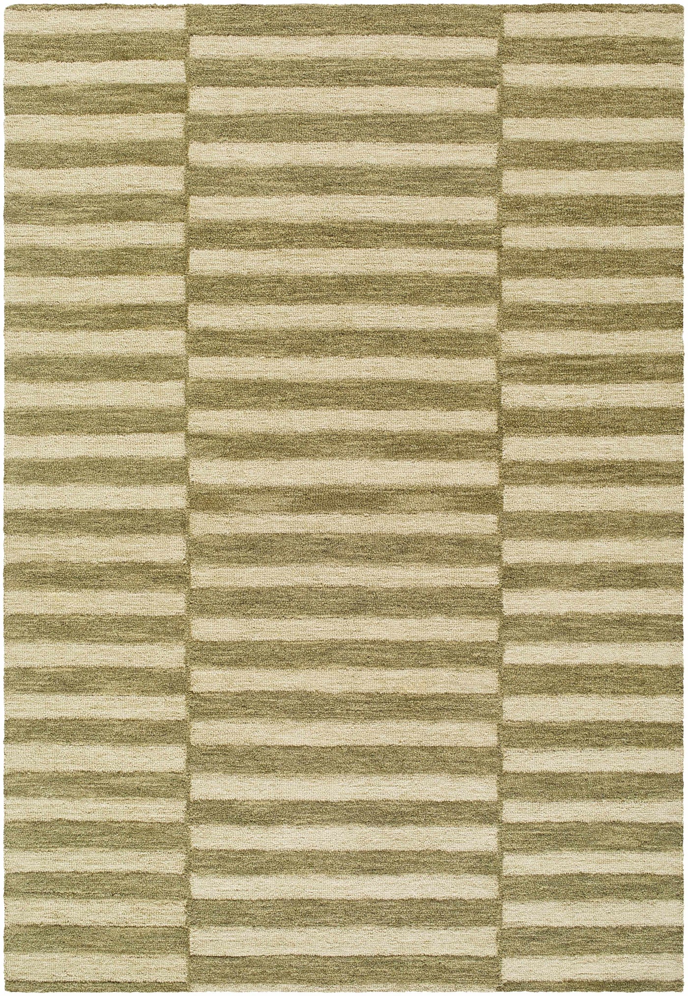 Idaho Broken-Striped Green Area Rug by Boutique Rugs