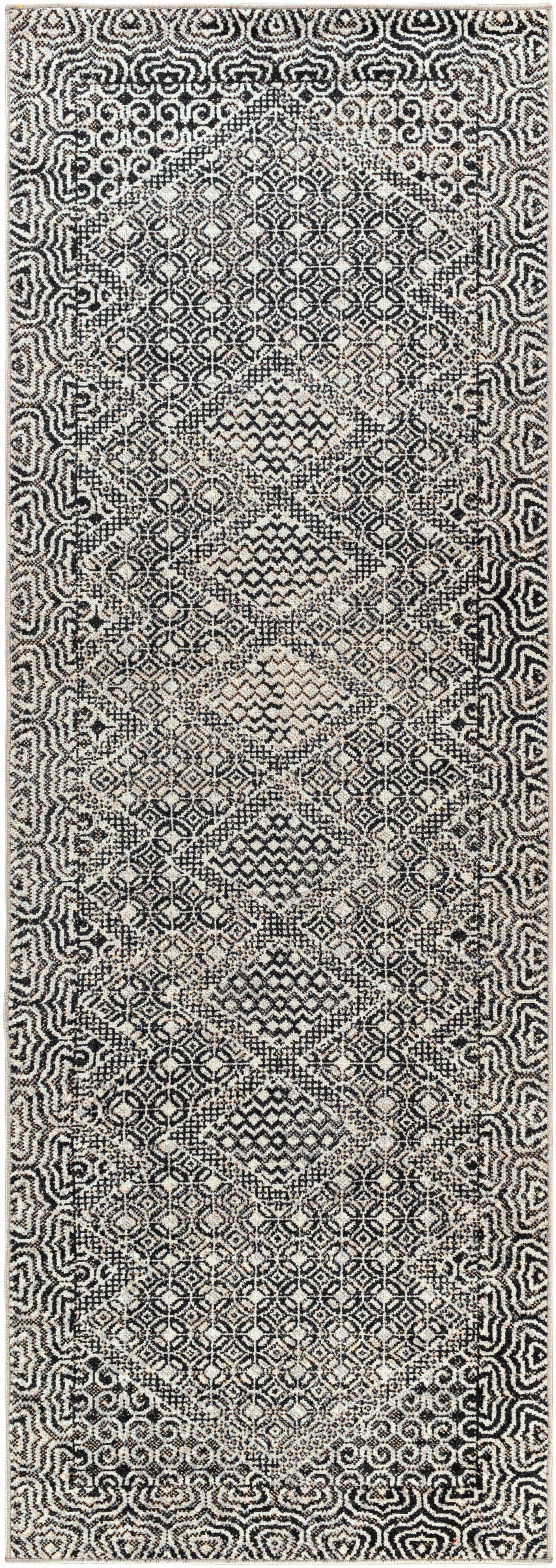 Coledale Black & White Washable Rug - Clearance by Boutique Rugs
