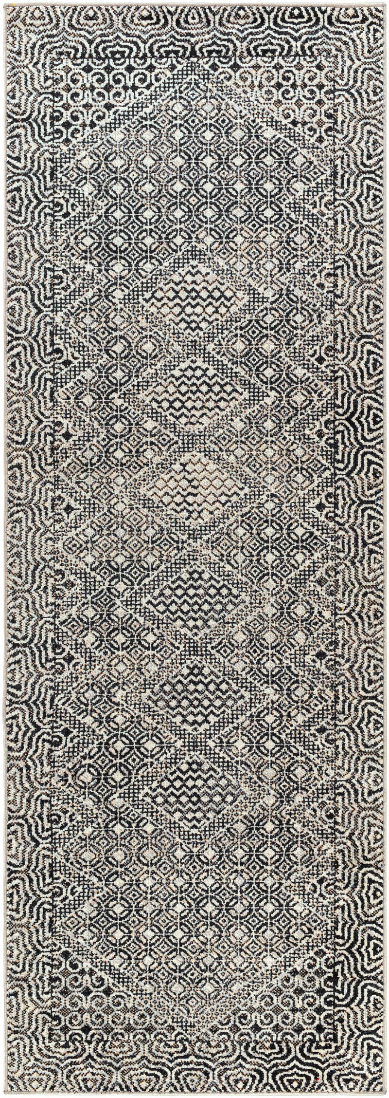Coledale Black & White Washable Rug - Clearance by Boutique Rugs
