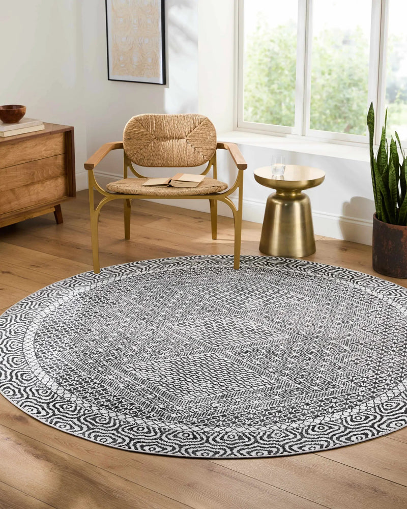 Coledale Black & White Washable Rug - Clearance by Boutique Rugs