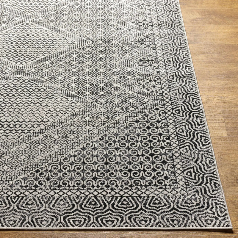 Coledale Black & White Washable Rug - Clearance by Boutique Rugs
