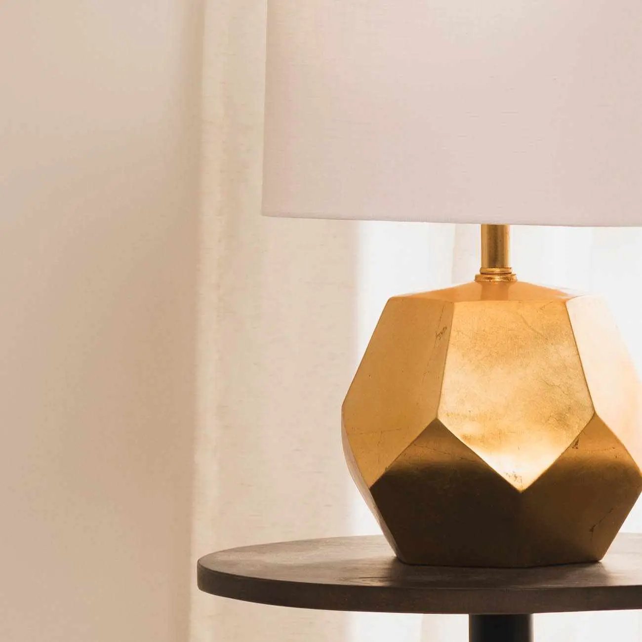 Coleford Gold Geometric Table Lamp - Clearance by Boutique Rugs
