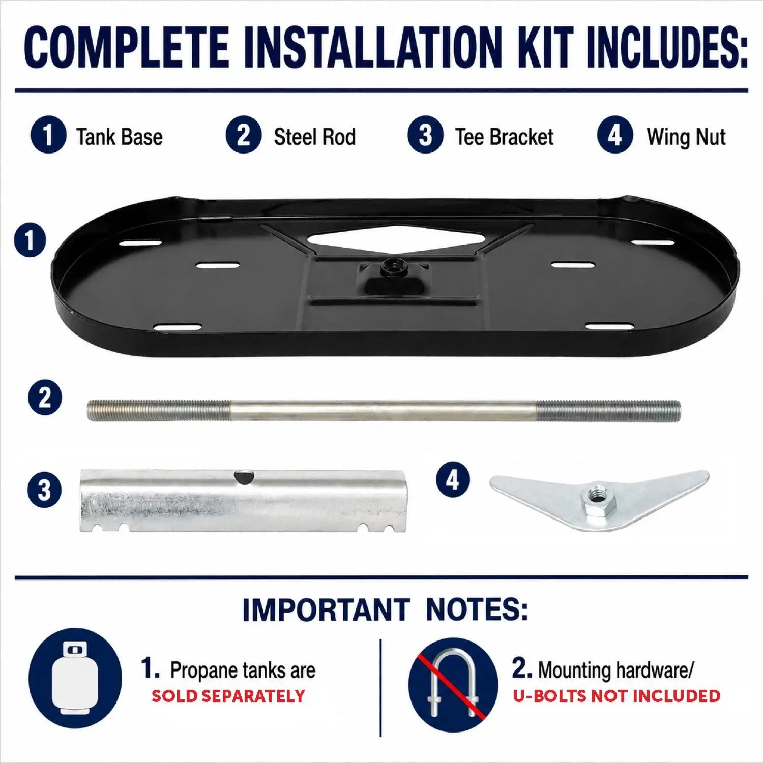 Flame King 20lb Rack for Dual Propane Tank RVs & Trailers by Flame King Products