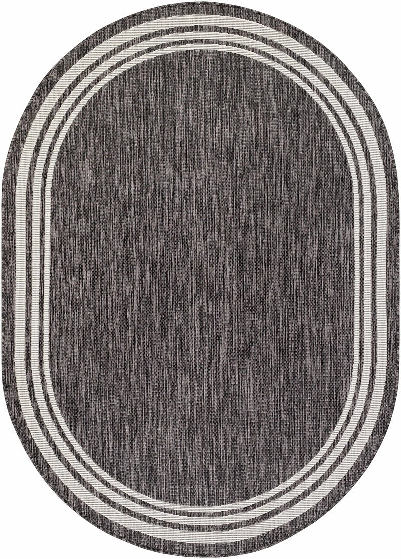 Coonamble Bordered Anthracite Outdoor Rug by Boutique Rugs