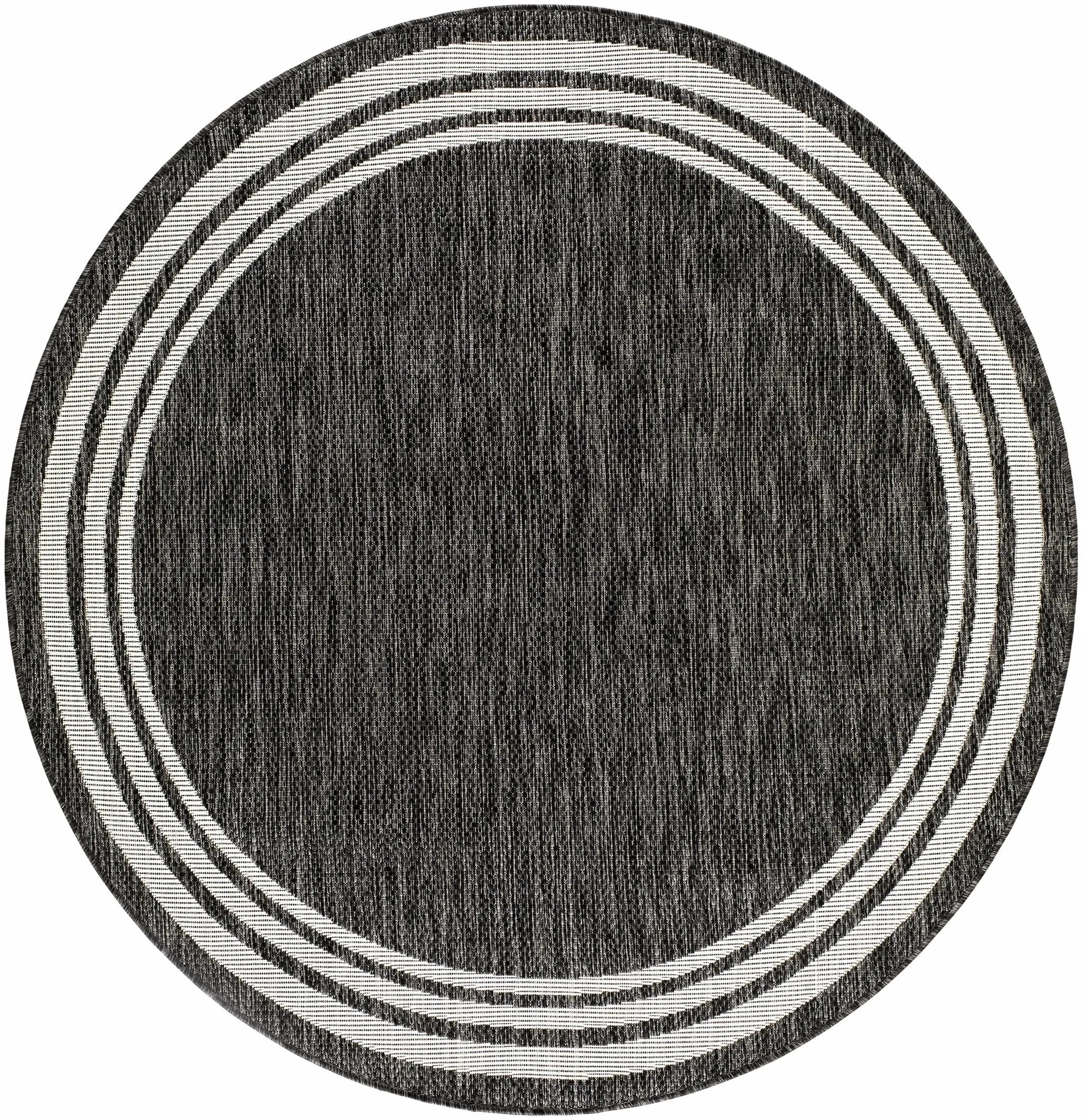 Coonamble Bordered Anthracite Outdoor Rug by Boutique Rugs