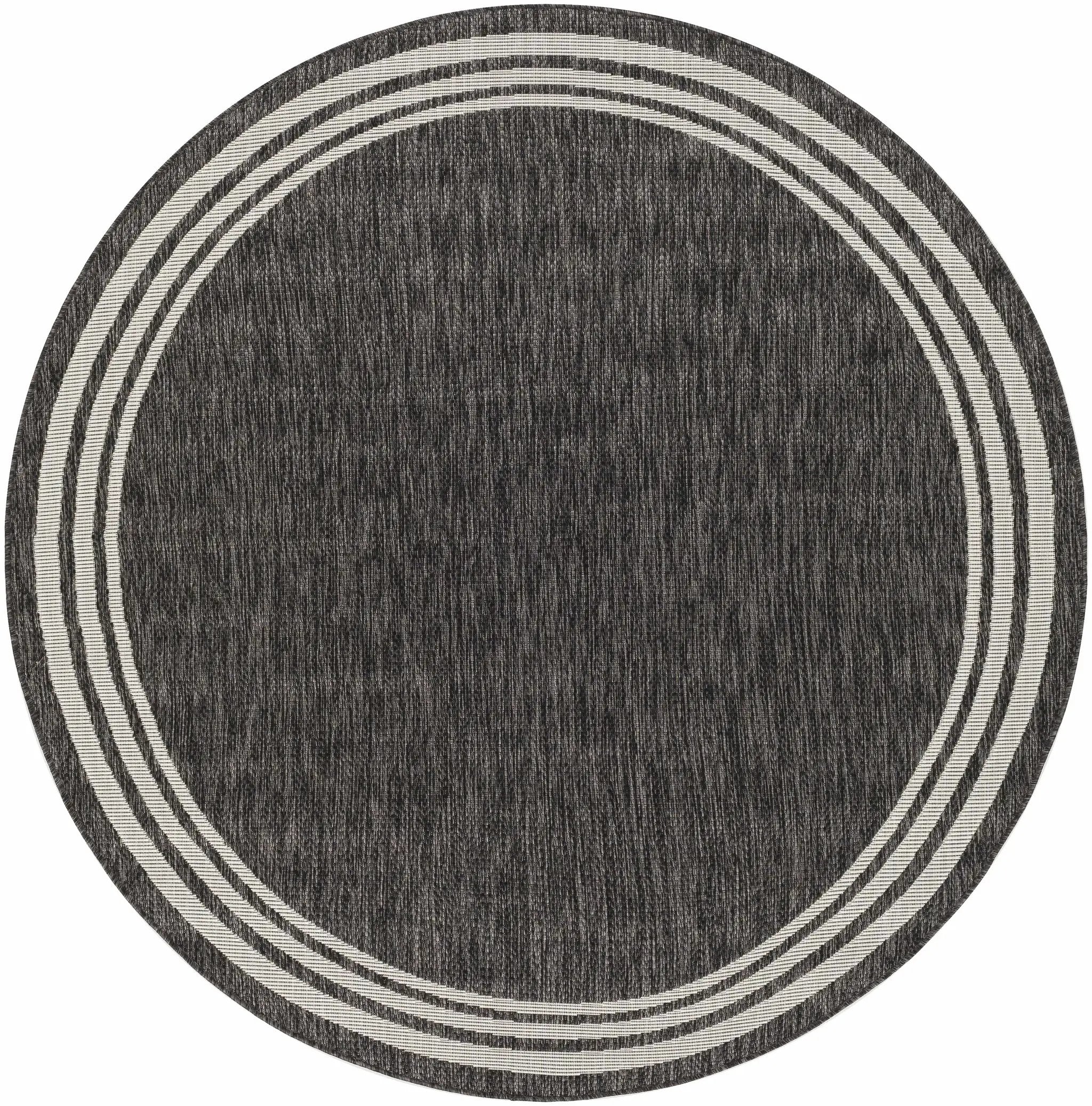 Coonamble Bordered Anthracite Outdoor Rug by Boutique Rugs