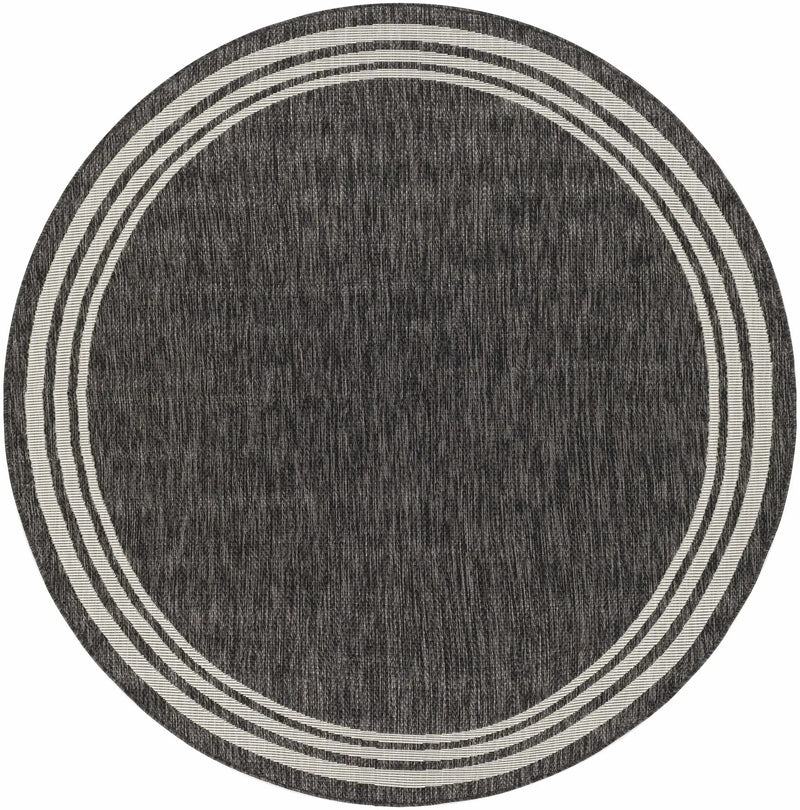 Coonamble Bordered Anthracite Outdoor Rug by Boutique Rugs