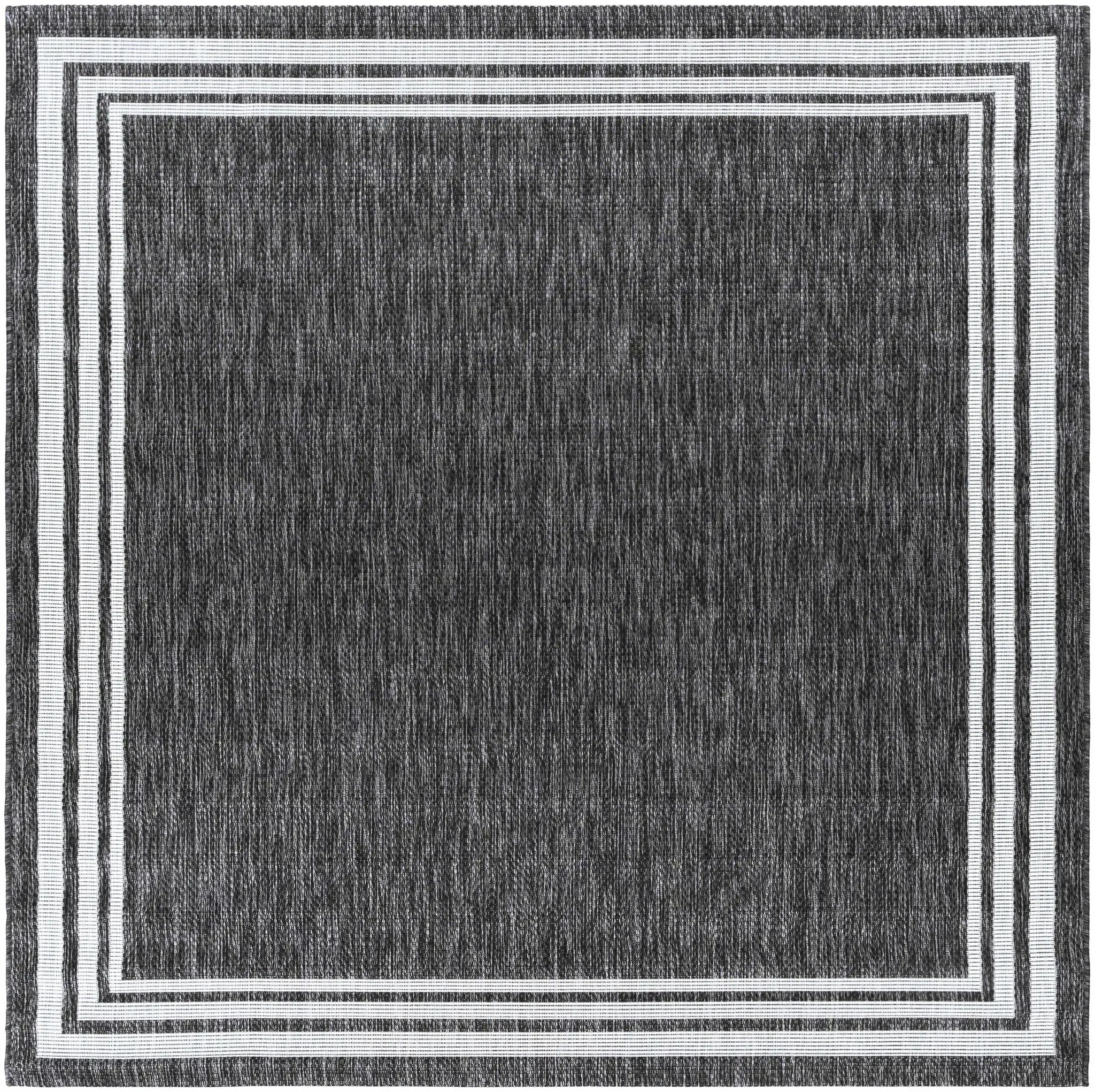 Coonamble Bordered Anthracite Outdoor Rug by Boutique Rugs