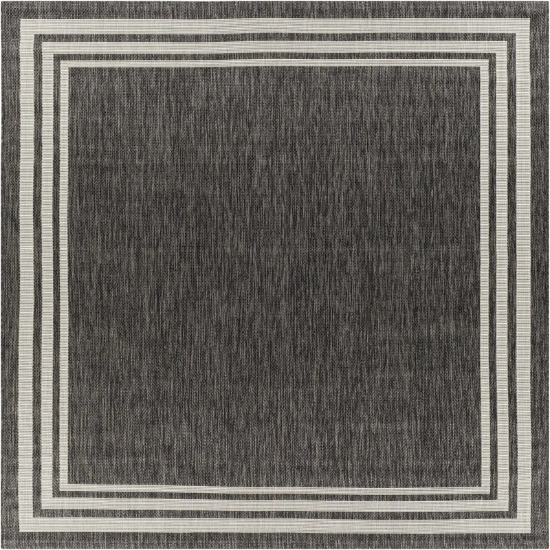 Coonamble Bordered Anthracite Outdoor Rug by Boutique Rugs