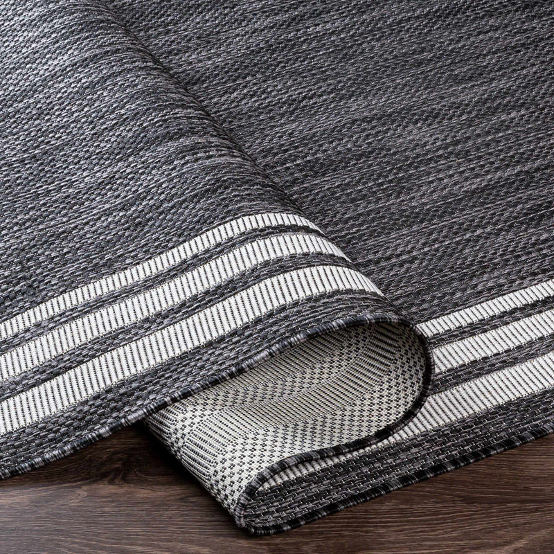 Coonamble Bordered Anthracite Outdoor Rug by Boutique Rugs