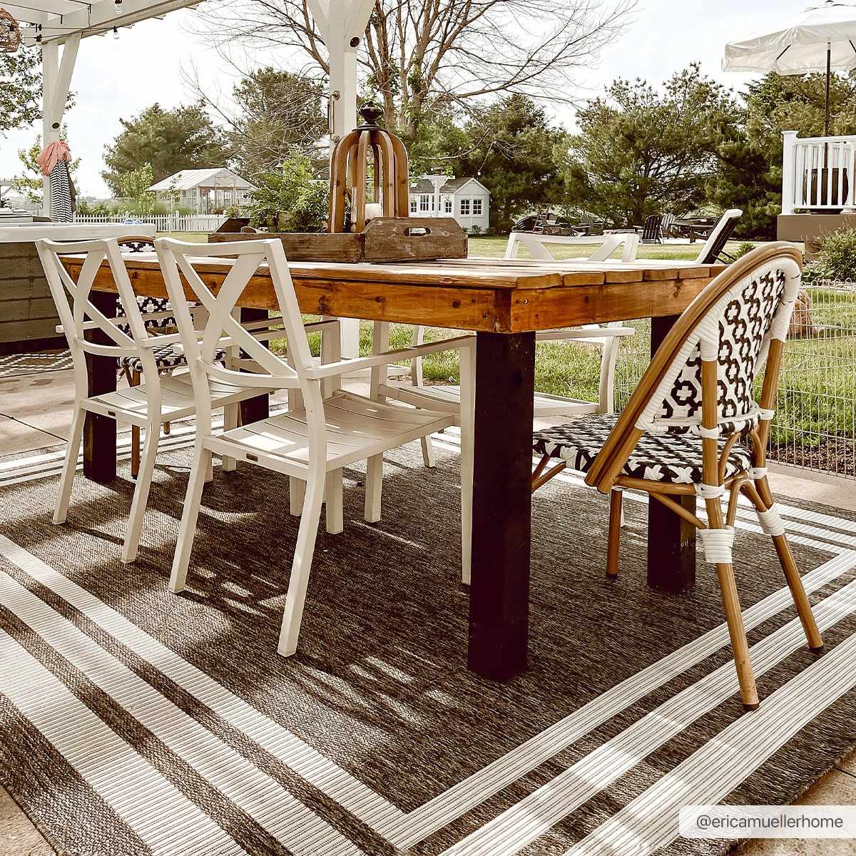 Coonamble Bordered Anthracite Outdoor Rug by Boutique Rugs
