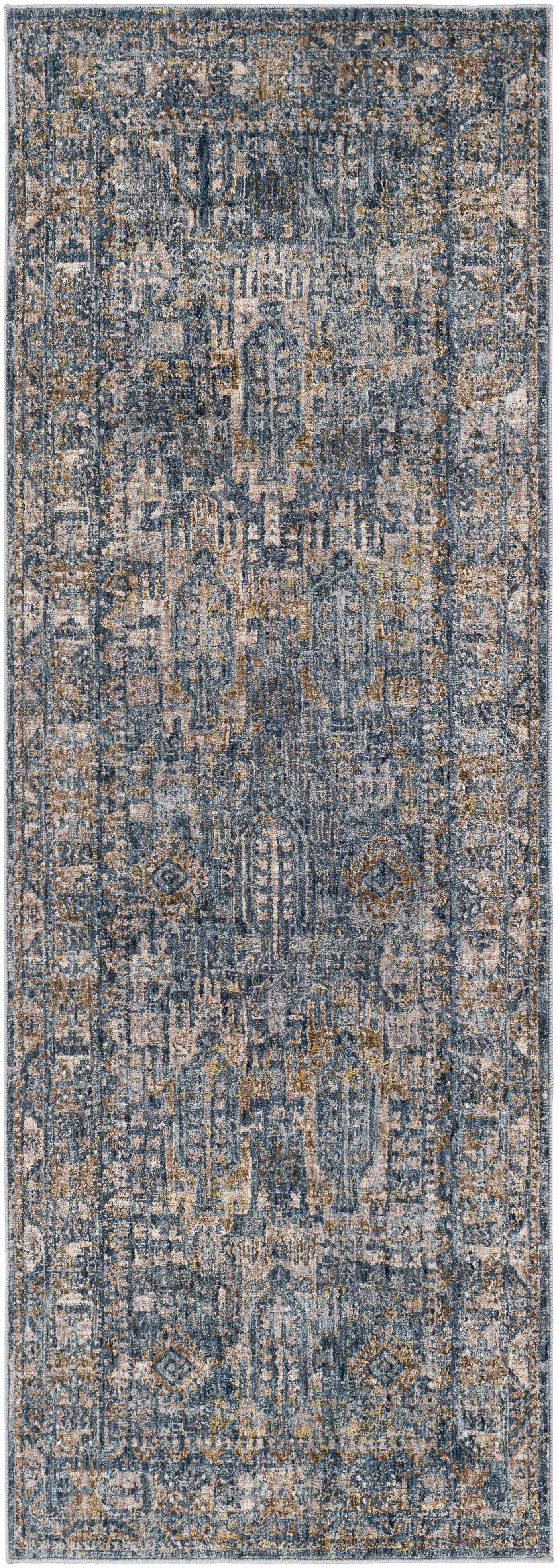 Mirabel Denim Blue Traditional Rug by Boutique Rugs