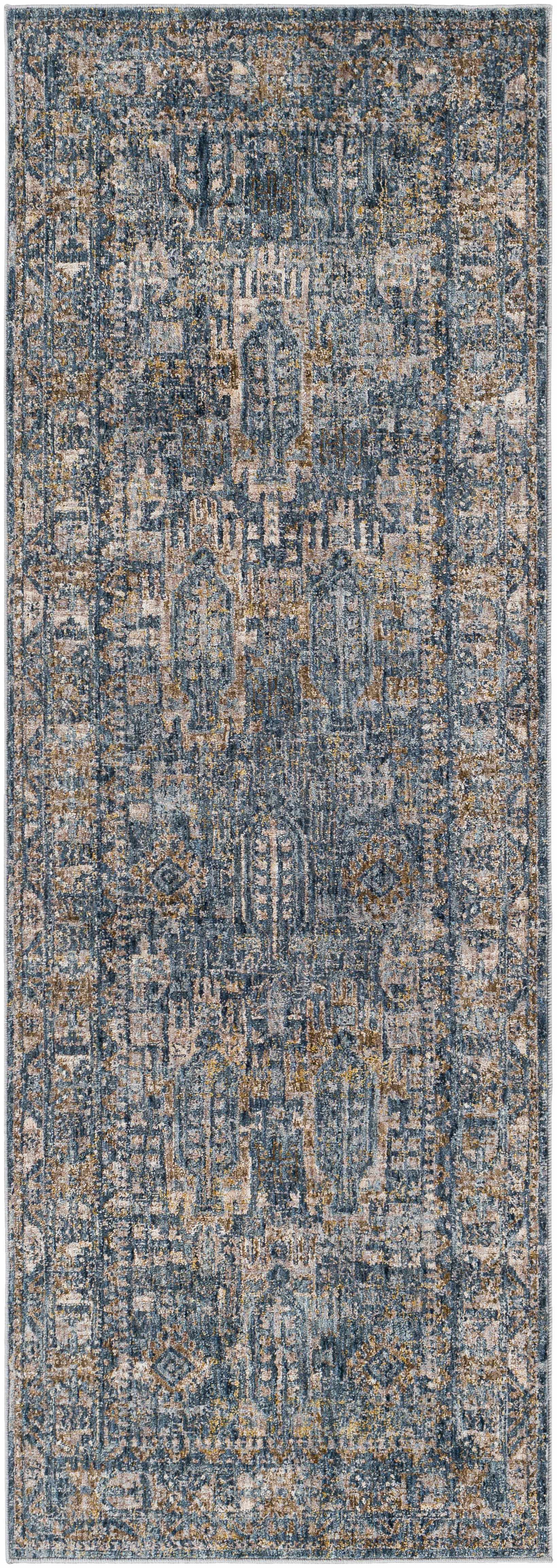 Mirabel Denim Blue Traditional Rug by Boutique Rugs