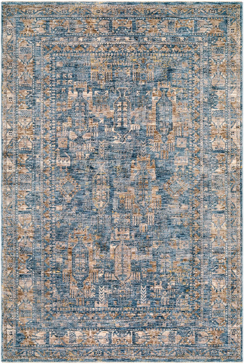 Mirabel Denim Blue Traditional Rug by Boutique Rugs