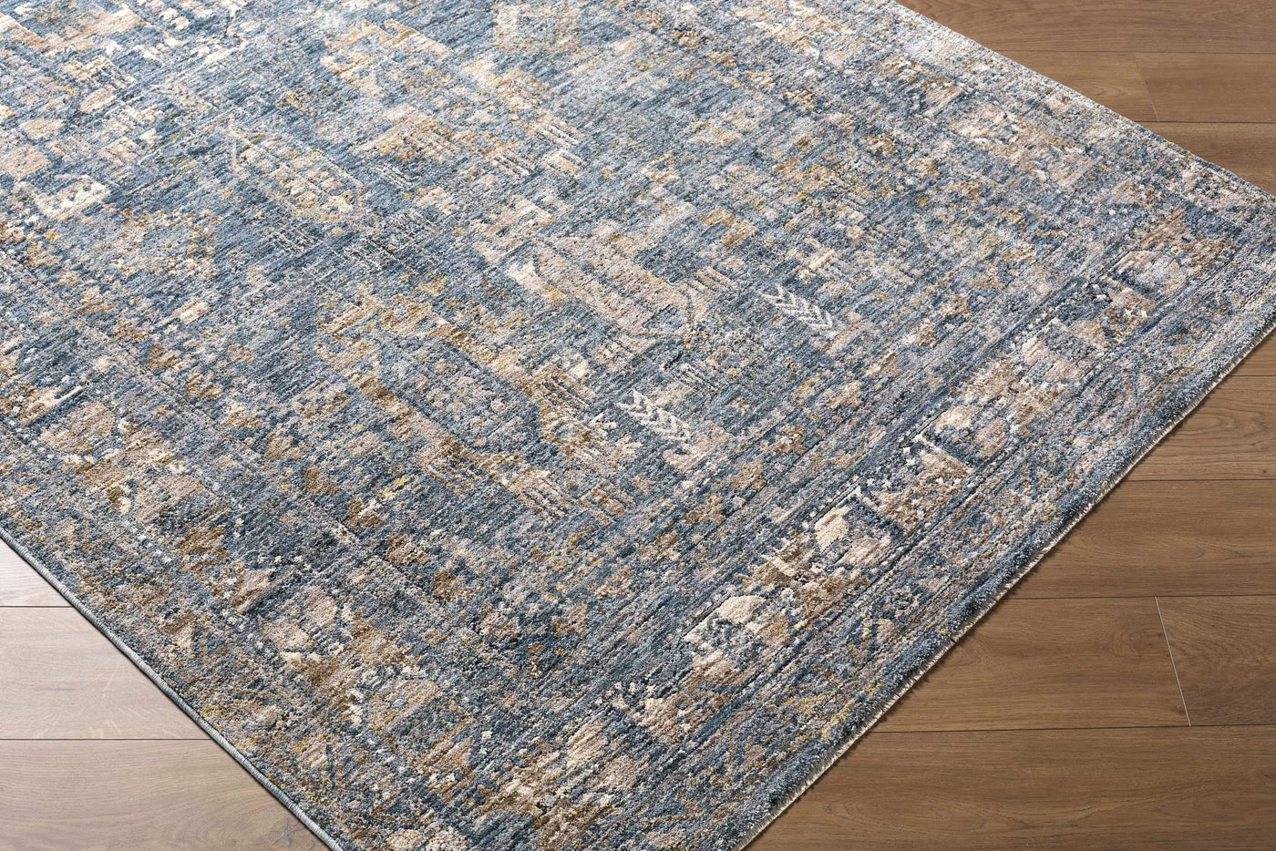 Mirabel Denim Blue Traditional Rug by Boutique Rugs