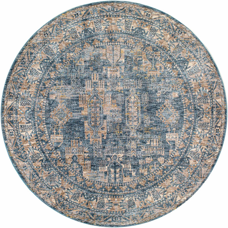 Mirabel Denim Blue Traditional Rug by Boutique Rugs
