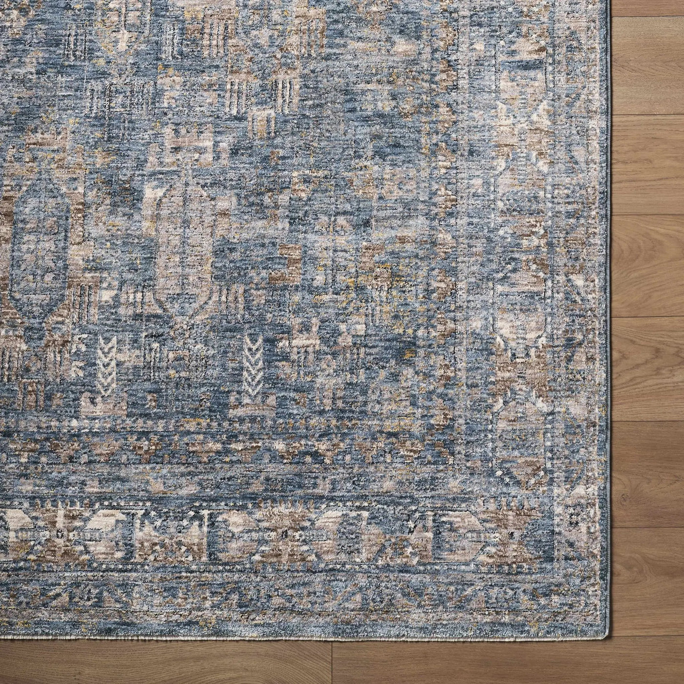Mirabel Denim Blue Traditional Rug by Boutique Rugs