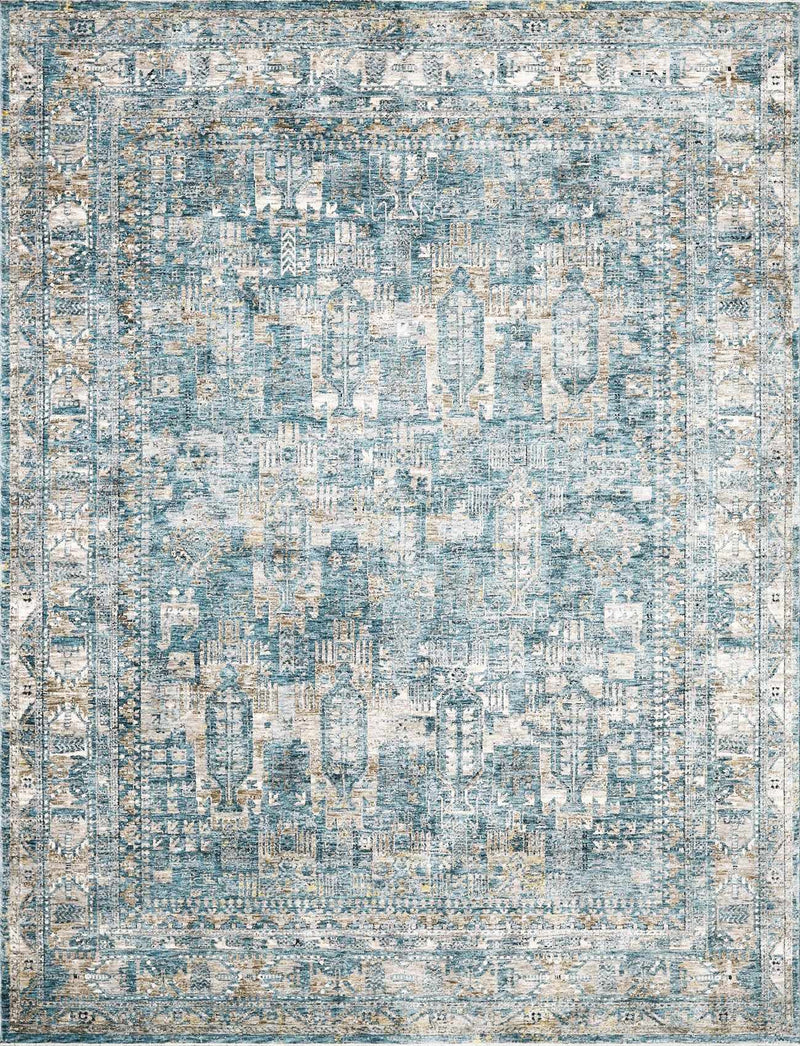 Mirabel Denim Blue Traditional Rug by Boutique Rugs
