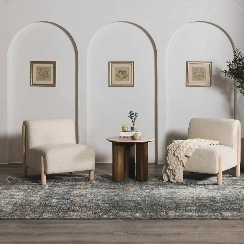 Mirabel Denim Blue Traditional Rug by Boutique Rugs